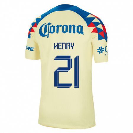 Kandiny Herren Henry Martín #21 Gelb Heimtrikot Trikot 2023/24 T-Shirt