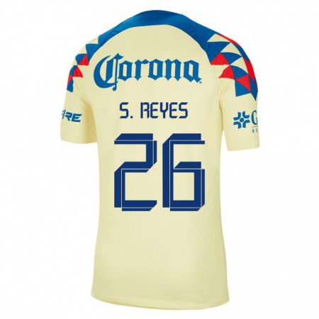 Kandiny Herren Salvador Reyes #26 Gelb Heimtrikot Trikot 2023/24 T-Shirt