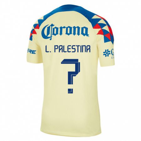 Kandiny Herren Leonardo Palestina #0 Gelb Heimtrikot Trikot 2023/24 T-Shirt
