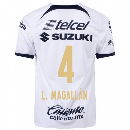 Kandiny Herren Lisandro Magallán #4 Weiß Heimtrikot Trikot 2023/24 T-Shirt