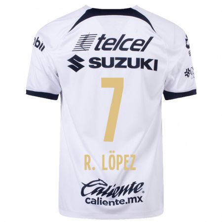 Kandiny Herren Rodrigo López #7 Weiß Heimtrikot Trikot 2023/24 T-Shirt