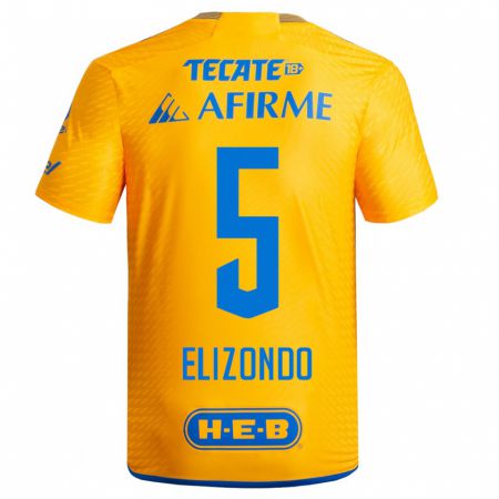 Kandiny Herren Fernanda Elizondo #5 Gelb Heimtrikot Trikot 2023/24 T-Shirt