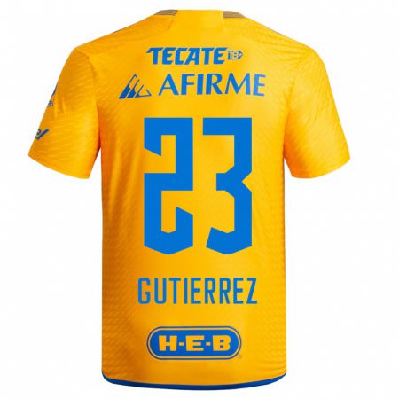 Kandiny Herren Jana Gutierrez #23 Gelb Heimtrikot Trikot 2023/24 T-Shirt