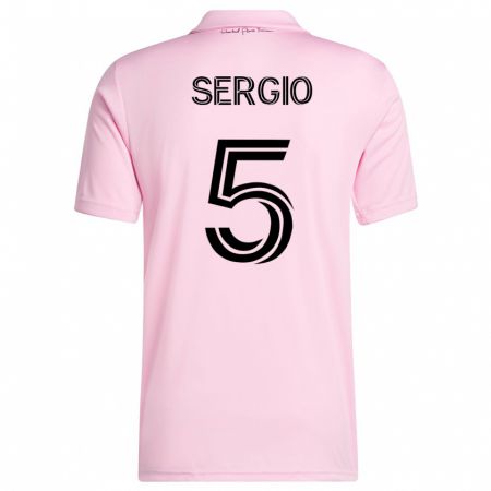 Kandiny Herren Sergio Busquets #5 Rosa Heimtrikot Trikot 2023/24 T-Shirt