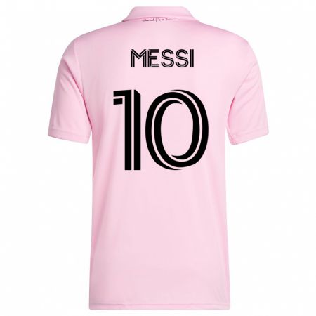 Kandiny Herren Lionel Messi #10 Rosa Heimtrikot Trikot 2023/24 T-Shirt