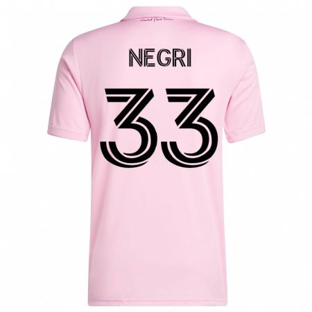 Kandiny Herren Franco Negri #33 Rosa Heimtrikot Trikot 2023/24 T-Shirt