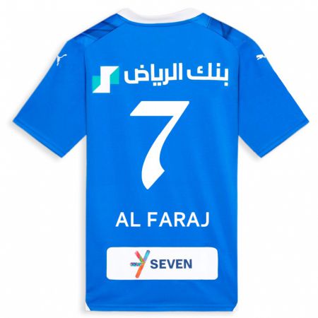 Kandiny Herren Salman Al-Faraj #7 Blau Heimtrikot Trikot 2023/24 T-Shirt