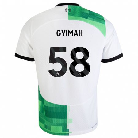 Kandiny Herren Francis Gyimah #58 Weiß Grün Auswärtstrikot Trikot 2023/24 T-Shirt