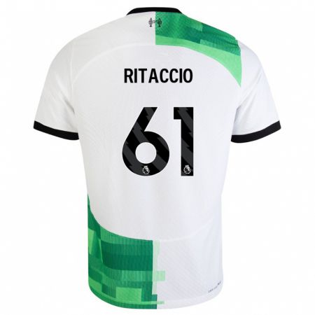 Kandiny Herren Matteo Ritaccio #61 Weiß Grün Auswärtstrikot Trikot 2023/24 T-Shirt