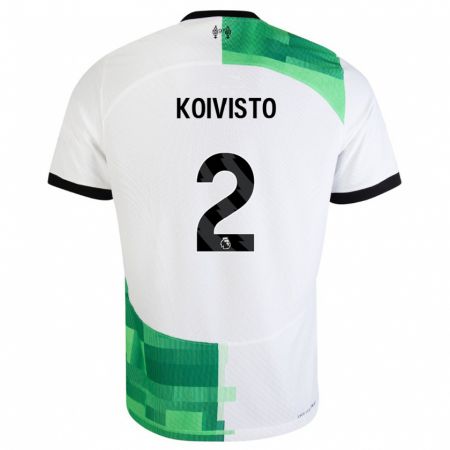 Kandiny Herren Emma Koivisto #2 Weiß Grün Auswärtstrikot Trikot 2023/24 T-Shirt