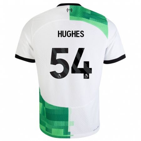 Kandiny Herren Liam Hughes #54 Weiß Grün Auswärtstrikot Trikot 2023/24 T-Shirt