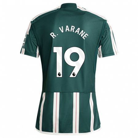 Kandiny Herren Raphaël Varane #19 Dunkelgrün Auswärtstrikot Trikot 2023/24 T-Shirt