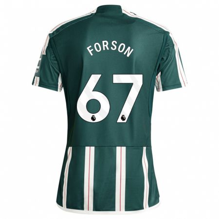 Kandiny Herren Omari Forson #67 Dunkelgrün Auswärtstrikot Trikot 2023/24 T-Shirt