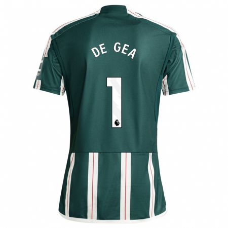 Kandiny Herren David De Gea #1 Dunkelgrün Auswärtstrikot Trikot 2023/24 T-Shirt