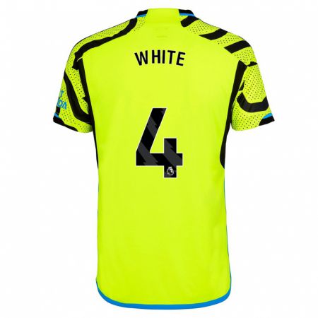 Kandiny Herren Ben White #4 Gelb Auswärtstrikot Trikot 2023/24 T-Shirt