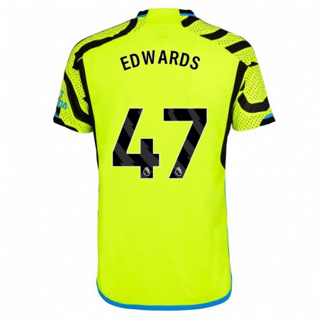 Kandiny Herren Khayon Edwards #47 Gelb Auswärtstrikot Trikot 2023/24 T-Shirt
