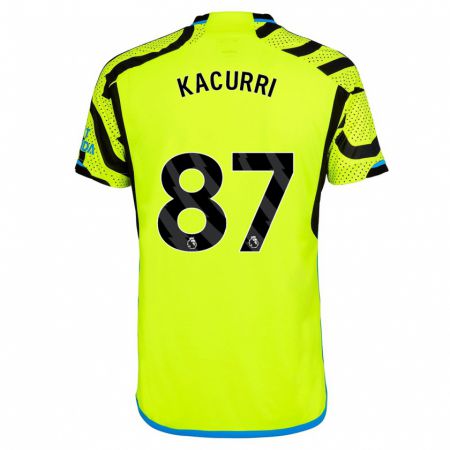 Kandiny Herren Maldini Kacurri #87 Gelb Auswärtstrikot Trikot 2023/24 T-Shirt