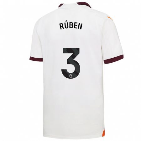 Kandiny Herren Rúben Dias #3 Weiß Auswärtstrikot Trikot 2023/24 T-Shirt