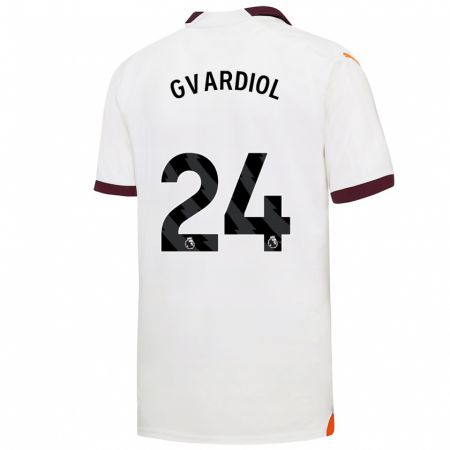Kandiny Herren Josko Gvardiol #24 Weiß Auswärtstrikot Trikot 2023/24 T-Shirt