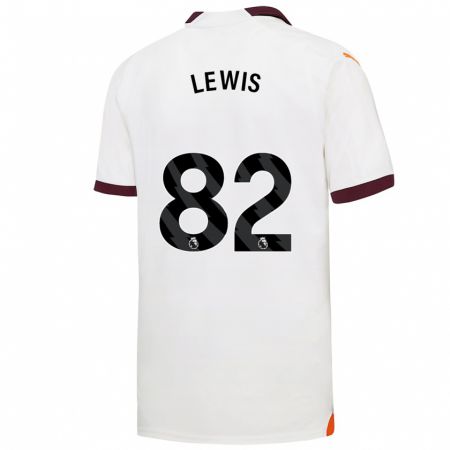Kandiny Herren Rico Lewis #82 Weiß Auswärtstrikot Trikot 2023/24 T-Shirt