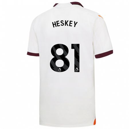 Kandiny Herren Jaden Heskey #81 Weiß Auswärtstrikot Trikot 2023/24 T-Shirt