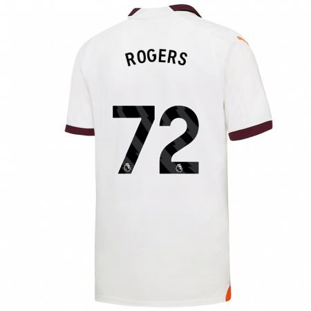 Kandiny Herren Morgan Rogers #72 Weiß Auswärtstrikot Trikot 2023/24 T-Shirt