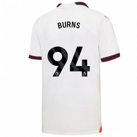 Kandiny Herren Finley Burns #94 Weiß Auswärtstrikot Trikot 2023/24 T-Shirt