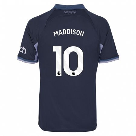Kandiny Herren James Maddison #10 Dunkelblau Auswärtstrikot Trikot 2023/24 T-Shirt