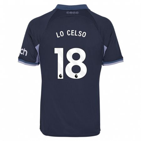 Kandiny Herren Giovani Lo Celso #18 Dunkelblau Auswärtstrikot Trikot 2023/24 T-Shirt