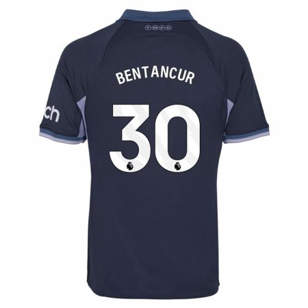 Kandiny Herren Rodrigo Bentancur #30 Dunkelblau Auswärtstrikot Trikot 2023/24 T-Shirt