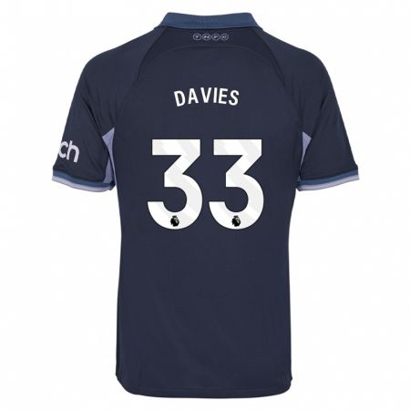 Kandiny Herren Ben Davies #33 Dunkelblau Auswärtstrikot Trikot 2023/24 T-Shirt
