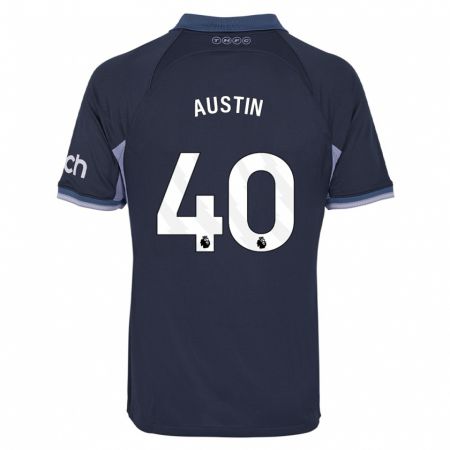 Kandiny Herren Brandon Austin #40 Dunkelblau Auswärtstrikot Trikot 2023/24 T-Shirt