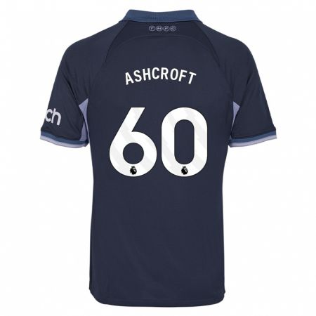 Kandiny Herren Tyrell Ashcroft #60 Dunkelblau Auswärtstrikot Trikot 2023/24 T-Shirt