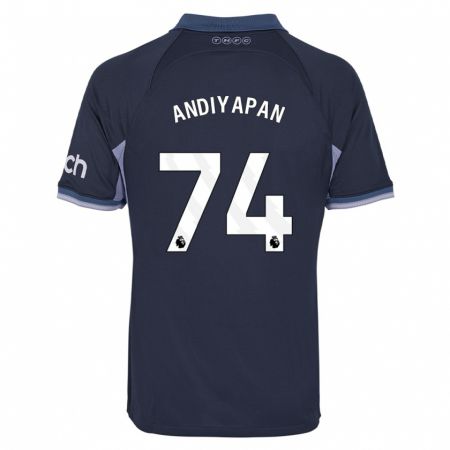 Kandiny Herren William Andiyapan #74 Dunkelblau Auswärtstrikot Trikot 2023/24 T-Shirt