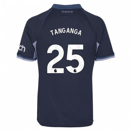 Kandiny Herren Japhet Tanganga #25 Dunkelblau Auswärtstrikot Trikot 2023/24 T-Shirt