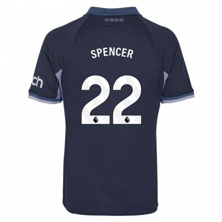 Kandiny Herren Rebecca Spencer #22 Dunkelblau Auswärtstrikot Trikot 2023/24 T-Shirt