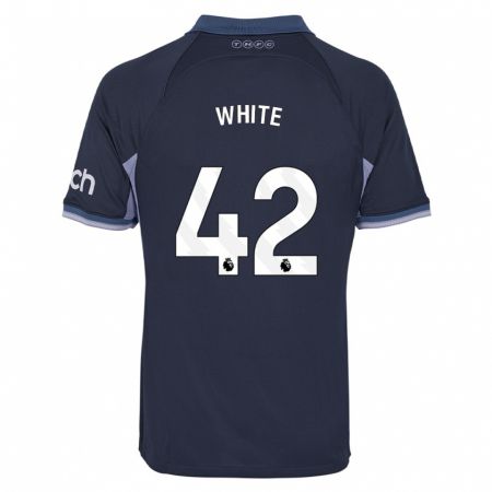 Kandiny Herren Harvey White #42 Dunkelblau Auswärtstrikot Trikot 2023/24 T-Shirt