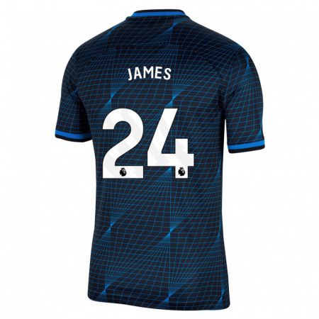 Kandiny Herren Reece James #24 Dunkelblau Auswärtstrikot Trikot 2023/24 T-Shirt