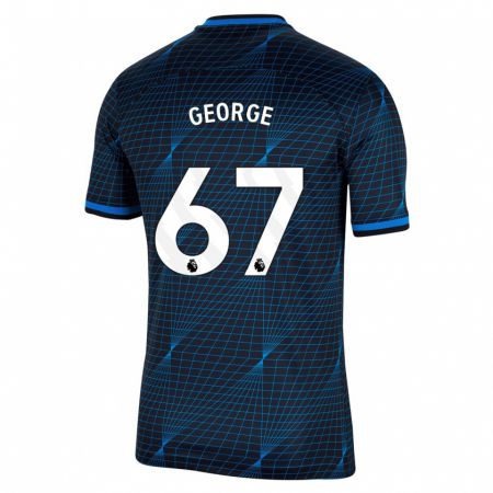 Kandiny Herren Tyrique George #67 Dunkelblau Auswärtstrikot Trikot 2023/24 T-Shirt