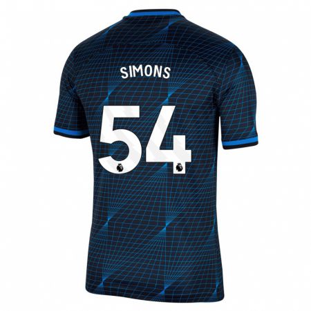 Kandiny Herren Xavier Simons #54 Dunkelblau Auswärtstrikot Trikot 2023/24 T-Shirt