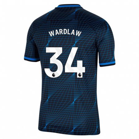 Kandiny Herren Charlotte Wardlaw #34 Dunkelblau Auswärtstrikot Trikot 2023/24 T-Shirt