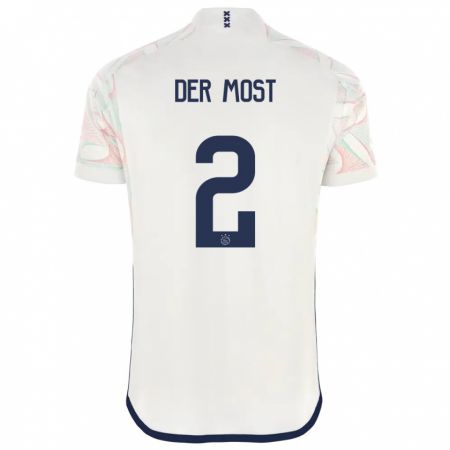Kandiny Herren Liza Van Der Most #2 Weiß Auswärtstrikot Trikot 2023/24 T-Shirt