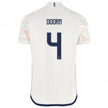 Kandiny Herren Lisa Doorn #4 Weiß Auswärtstrikot Trikot 2023/24 T-Shirt
