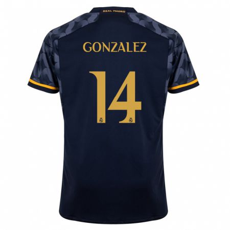 Kandiny Herren David González #14 Dunkelblau Auswärtstrikot Trikot 2023/24 T-Shirt