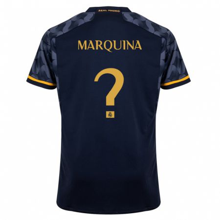 Kandiny Herren Guillermo Marquina #0 Dunkelblau Auswärtstrikot Trikot 2023/24 T-Shirt
