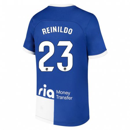 Kandiny Herren Reinildo Mandava #23 Blau Weiss Auswärtstrikot Trikot 2023/24 T-Shirt