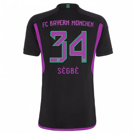 Kandiny Herren Désiré Sègbè #34 Schwarz Auswärtstrikot Trikot 2023/24 T-Shirt