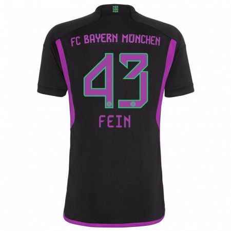 Kandiny Herren Adrian Fein #43 Schwarz Auswärtstrikot Trikot 2023/24 T-Shirt