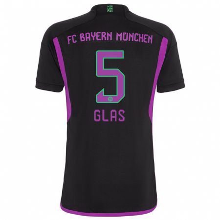 Kandiny Herren Hanna Glas #5 Schwarz Auswärtstrikot Trikot 2023/24 T-Shirt