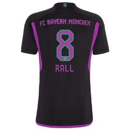 Kandiny Herren Maximiliane Rall #8 Schwarz Auswärtstrikot Trikot 2023/24 T-Shirt